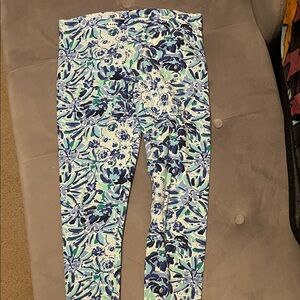 Lilly Pulitzer Kids Leggings - Blue and White Pattern